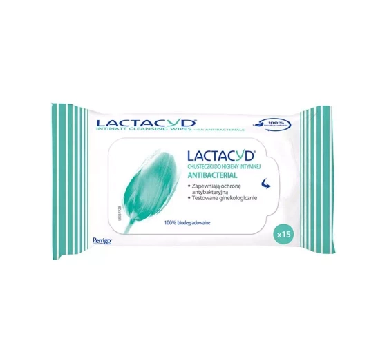 LACTACYD ANTIBACTERIAL СЕРВЕТКИ ДЛЯ ІНТИМНОЇ ГІГІЄНИ 15 ШТУК 