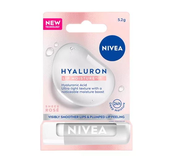 NIVEA HYALURON LIP MOISTURE PLUS SHEER ROSE ЗВОЛОЖУВАЛЬНИЙ БАЛЬЗАМ ДЛЯ ГУБ У ФОРМІ СТІКУ 5,2Г