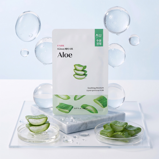 Etude House 0,2 мм Therapy Air Mask Aloe зволожуюча тканинна маска з екстрактом алое 20 мл