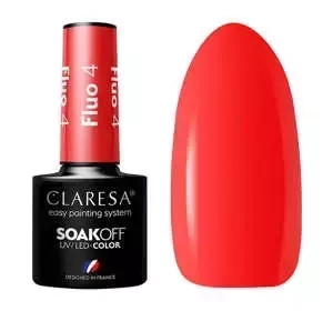 CLARESA SOAK OFF ГЕЛЬ-ЛАК FLUO 4 5МЛ