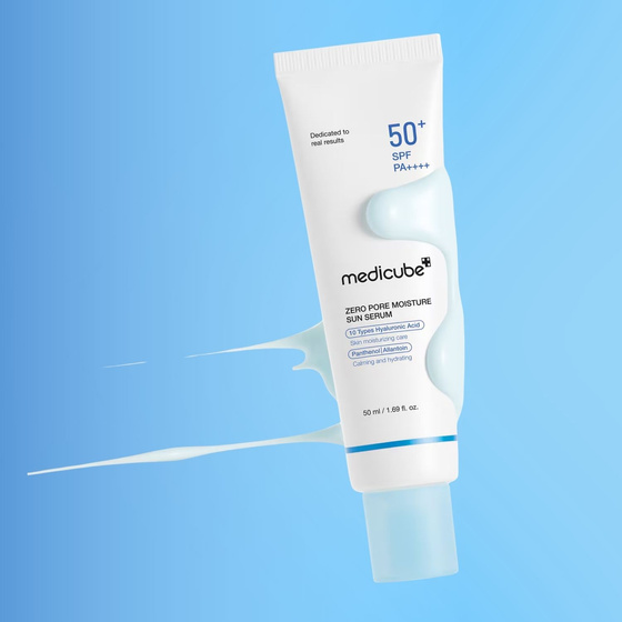 Medicube Zero Pore Moisture Sun Serum увлажняющая сыворотка для лица с солнцезащитным фильтром SPF50+ PA++++, 50 мл