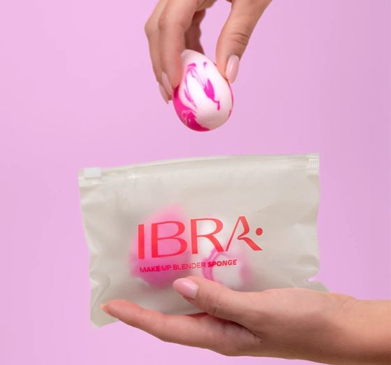 IBRA MAKEUP BLENDER SPONGE МАРМУРОВИЙ СПОНЖ ДЛЯ МАКІЯЖУ