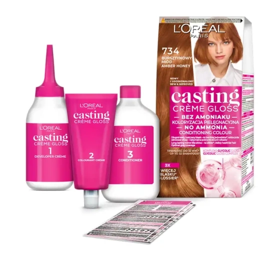 L'Oréal Paris Casting Créme Gloss фарба для волосся 734 Amber Honey