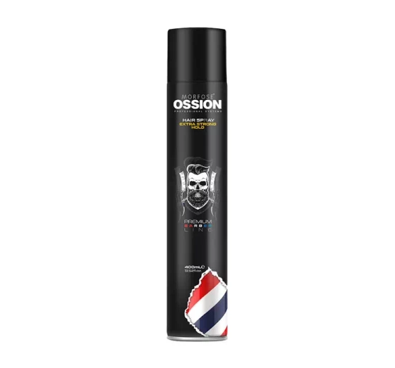 MORFOSE OSSION PREMIUM BARBER LINE EXTRA STRONG HOLD ЛАК ДЛЯ ВОЛОС 400МЛ