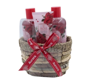 Aurora Rose Bouquet подарунковий набір гель для душу + бальзам для тіла + крем для рук