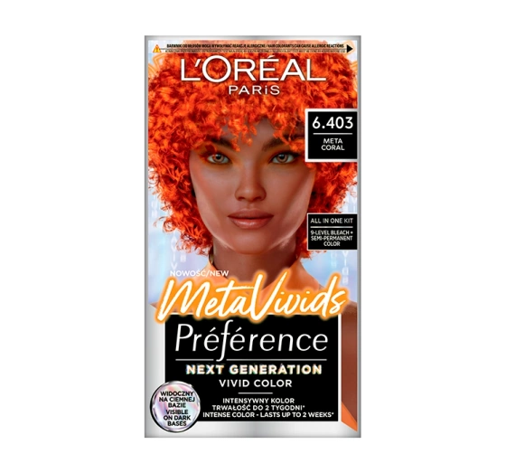 L'ORÉAL PARIS PRÉFÉRENCE METAVIVID ФАРБА ДЛЯ ВОЛОССЯ 6.403 META CORAL