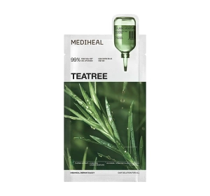 Mediheal Teatree Essential Mask Calming Moisture успокаивающая и увлажняющая тканевая маска для лица 24 мл