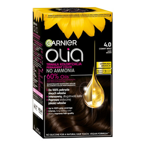 GARNIER OLIA СТОЙКАЯ КРАСКА ДЛЯ ВОЛОС БЕЗ АММИАКА 4.0 ТЕМНО-КАШТАНОВЫЙ