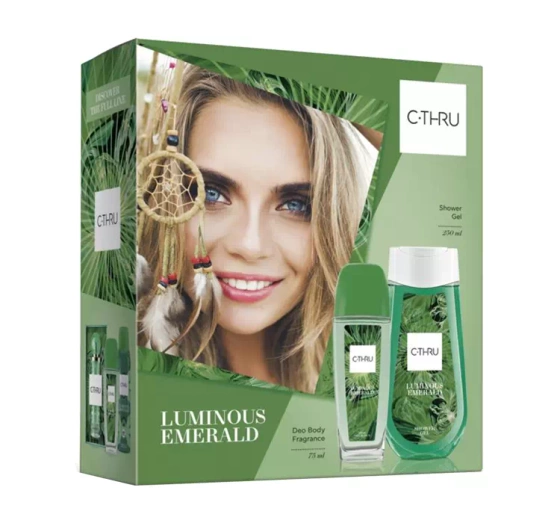 C-THRU LUMINOUS EMERALD АРОМАТИЧЕСКИЙ СПРЕЙ ДЛЯ ТЕЛА 75МЛ + ГЕЛЬ ДЛЯ ДУША 250МЛ