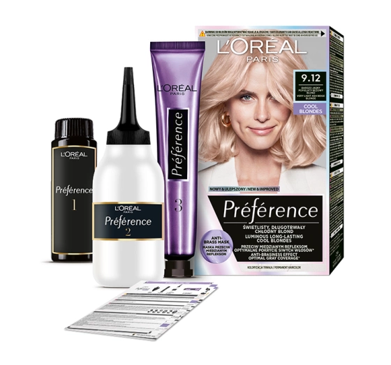 LOREAL PREFERENCE COOL BLONDES ФАРБА ДЛЯ ВОЛОССЯ 9.12 SIBERIA ДУЖЕ СВІТЛИЙ ПОПЕЛЯСТИЙ БЕЖЕВИЙ БЛОНД