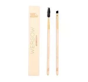 MAKEUP OBSESSION X WERSOW HELLO BROWS BRUSH DUO НАБІР ДВОХ ПЕНЗЛІВ ДЛЯ МАКІЯЖУ БРІВ
