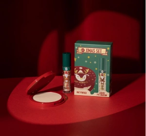 Bell XMAS Set 2 набір тіні для повік 01 Dasher 4.8 г + матуюча пудра 01 Let it Snow 9.5 г