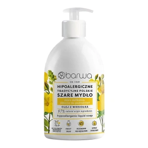 Barwa Гипоаллергенное традиционное польское серое жидкое мыло с маслом вечерней примулы 500 мл