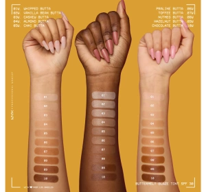 NYX Professional Makeup Buttermelt Glaze тональний крем SPF30 06 Praline Butta 30 мл