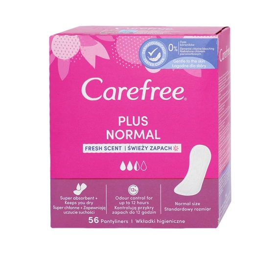 CAREFREE PLUS ORIGINAL FRESH SCENT ГІГІЄНІЧНІ ПРОКЛАДКИ 56 ШТУК