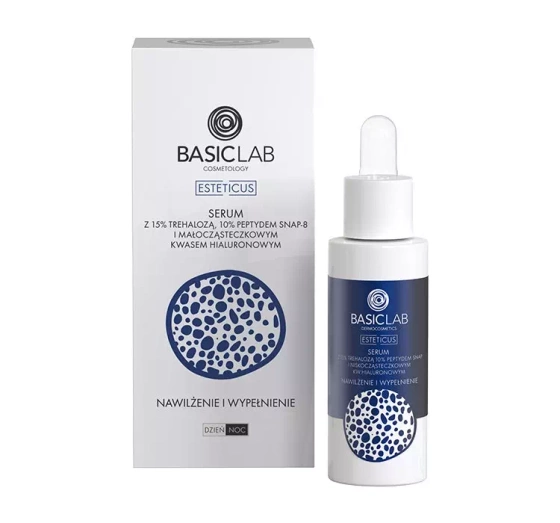 BASICLAB ESTETICUS СИРОВАТКА З ТРЕХАЛОЗОЮ 15% І 10% ПЕПТИДАМИ 30МЛ
