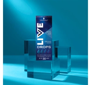 SCHWARZKOPF LIVE DROPS ПОЛУСТОЙКАЯ КРАСКА ДЛЯ ВОЛОС CRYSTAL BLUE 30МЛ