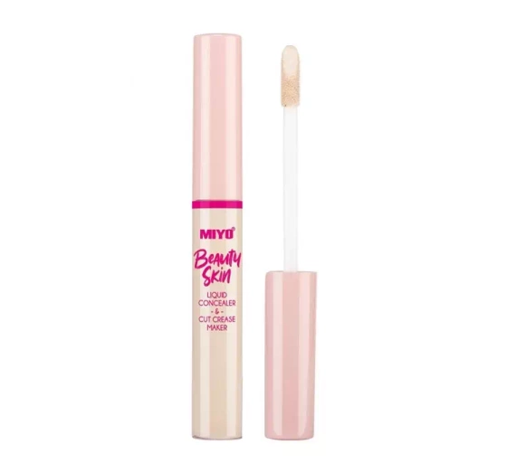 MIYO BEAUTY SKIN LIQUID CONCEALER AND CUT CREASE MAKER МАСКИРУЮЩИЙ ЖИДКИЙ КОРРЕКТОР 01 HELLO CREAM 7МЛ