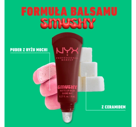 Нажмите на картинку, чтобы ее увеличить NYX Professional Makeup Smushy матовый бальзам для губ 08 Smudge Fudge 8 мл