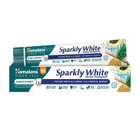HIMALAYA HERBALS SPARKLY WHITE ТРАВ'ЯНА ЗУБНА ПАСТА 75МЛ