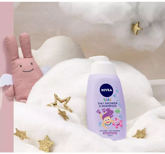 NIVEA KIDS 3 IN 1 SHOWER & SZAMPOO ГЕЛЬ ДЛЯ МИТТЯ ТІЛА І ВОЛОССЯ BERRY 500МЛ