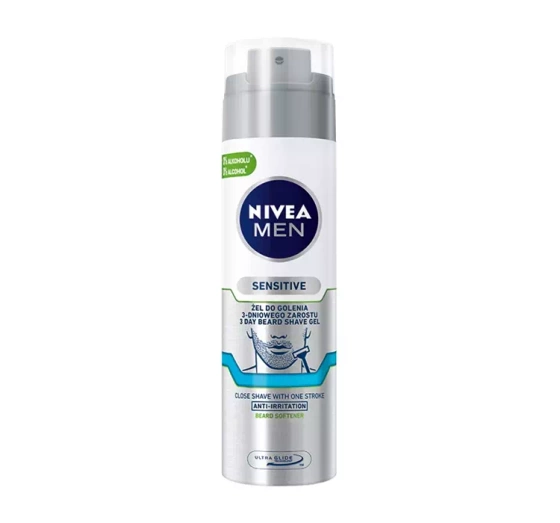 NIVEA MEN SENSITIVE ГЕЛЬ ДЛЯ БРИТЬЯ З-Х ДНЕВНОЙ ЩЕТИНЫ 200МЛ