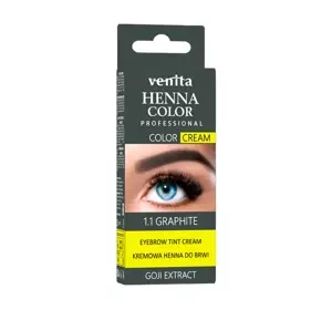 VENITA HENNA COLOR КРЕМОВАЯ ХНА ДЛЯ БРОВЕЙ 1.1 GRAPHITE 15Г + 15Г