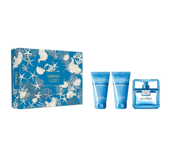 Нажмите на картинку, чтобы ее увеличить VERSACE MAN EAU FRAICHE НАБОР ТУАЛЕТНА ВОДА СПРЕЙ 50МЛ + БАЛЬЗАМ + ГЕЛЬ