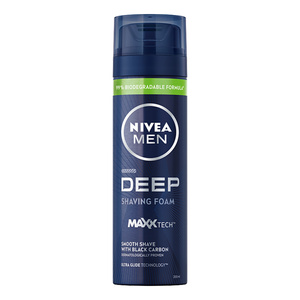 NIVEA MEN DEEP ПІНКА ДЛЯ ГОЛІННЯ З АКТИВОВАНИМ ВУГІЛЛЯМ 200МЛ