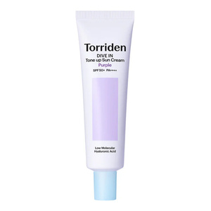 Torriden Dive In Purple Tone-Up Sun Cream фіолетовий тонуючий крем для обличчя з фільтром SPF50+ PA++++ 60 мл