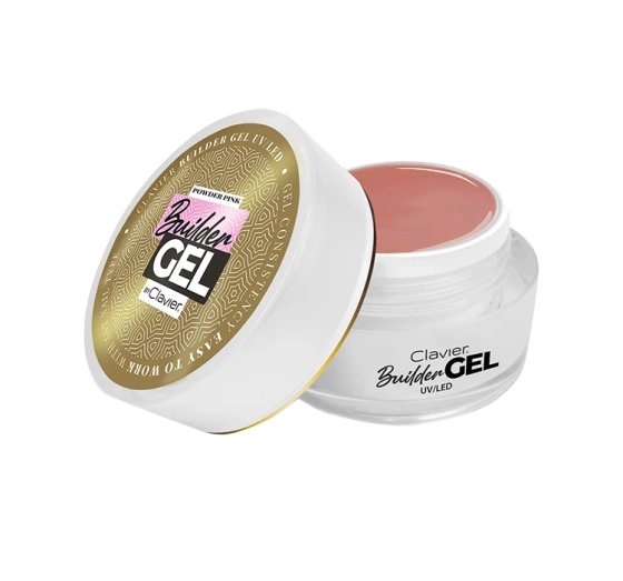 CLAVIER ГЕЛЬ ДЛЯ НАРАЩИВАНИЯ НОГТЕЙ UV/LED POWDER PINK 10Г