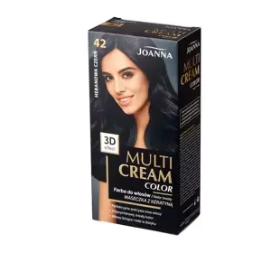 JOANNA MULTI CREAM COLOR ФАРБА ДЛЯ ВОЛОССЯ 42 HEBANOWA CZERŃ