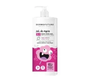 DERMOFUTURE DAILY CARE ГЕЛЬ 3В1 ДЛЯ ДЕТЕЙ САХАРНАЯ ВАТА 500МЛ