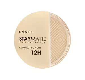 LAMEL STAY MATTE COMPACT POWDER ПРЕССОВАНАЯ КРОЮЩАЯ ПУДРА 401 PORCELAIN 12Г