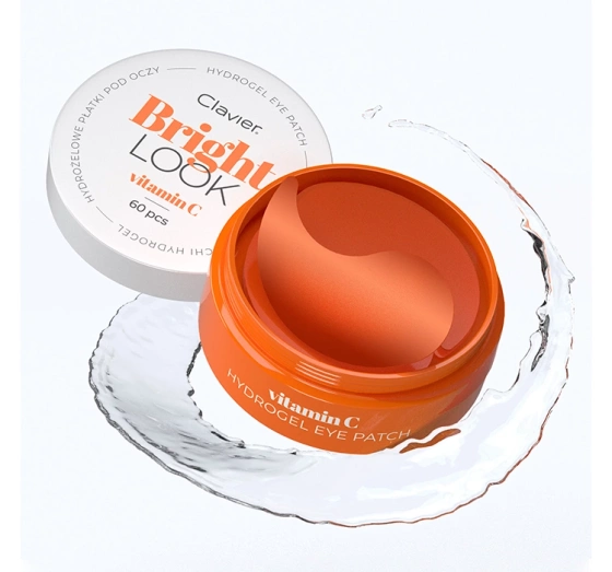 CLAVIER BRIGHT LOOK ГІДРОГЕЛЕВІ ПАТЧІ ПІД ОЧІ VITAMIN C 60 ШТ