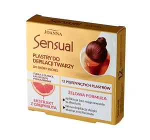 JOANNA SENSUAL ГЕЛЕВЫЕ ПЛАСТЫРИ ДЛЯ ЭПИЛЯЦИИ ЛИЦА ГРЕЙПФРУТ 12 ШТ