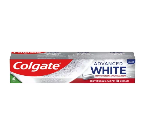 COLGATE ADVANCED WHITE ЗУБНАЯ ПАСТА BAKING SODA & VOLCANIC ASH 75МЛ