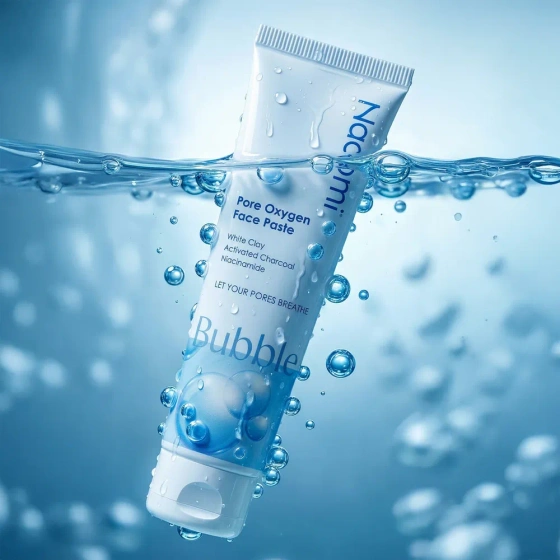 Натисніть на картинку, щоб її збільшити Nacomi Pore Oxygen Face Paste Bubble очищувальна паста для вмивання обличчя 100 мл