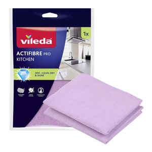 Vileda Actifibre Pro Kitchen — серветка з мікрофібри з покриттям з ПВА, 1 штука