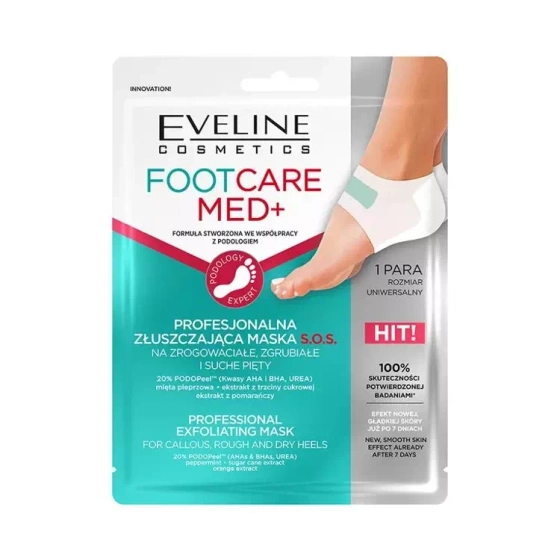 EVELINE FOOT CARE MED+ ОТШЕЛУШИВАЮЩАЯ МАСКА S.O.S. ДЛЯ СТОП 1ПАРА