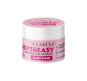 CLARESA SOFT & EASY ГЕЛЬ ДЛЯ НАРОЩУВАННЯ НІГТІВ UV/LED BABY PINK 12Г