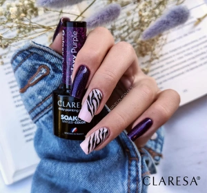 CLARESA SOAK OFF ГЕЛЬ-ЛАК GALAXY PURPLE 5МЛ