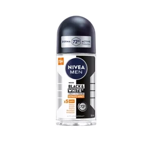 NIVEA MEN BLACK&WHITE INVISIBLE ULTIMATE IMPACT 5IN1 АНТИПЕРСПИРАНТ ДЛЯ МУЖЧИН ROLL ON 50МЛ