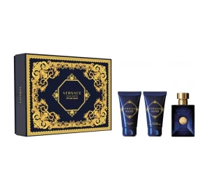 VERSACE DYLAN BLUE POUR HOMME НАБІР ТУАЛЕТНА ВОДА СПРЕЙ 50МЛ + ГЕЛЬ + БАЛЬЗАМ ПІСЛЯ ГОЛІННЯ