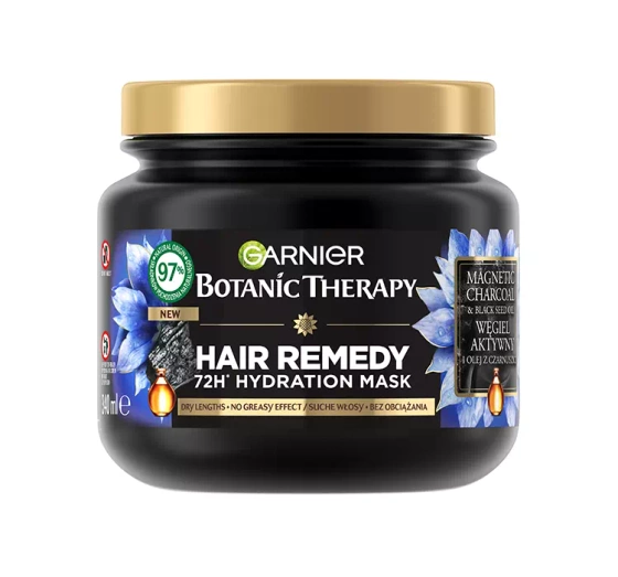GARNIER BOTANIC THERAPY МАСКА ДЛЯ СУХИХ ВОЛОС С АКТИВИРОВАННЫМИ УГЛЕМ 340МЛ