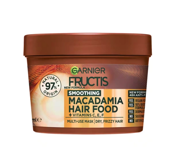 GARNIER FRUCTIS HAIR FOOD MACADAMIA ЗГЛАДЖУВАЛЬНА МАСКА ДЛЯ СУХОГО ВОЛОССЯ 400МЛ