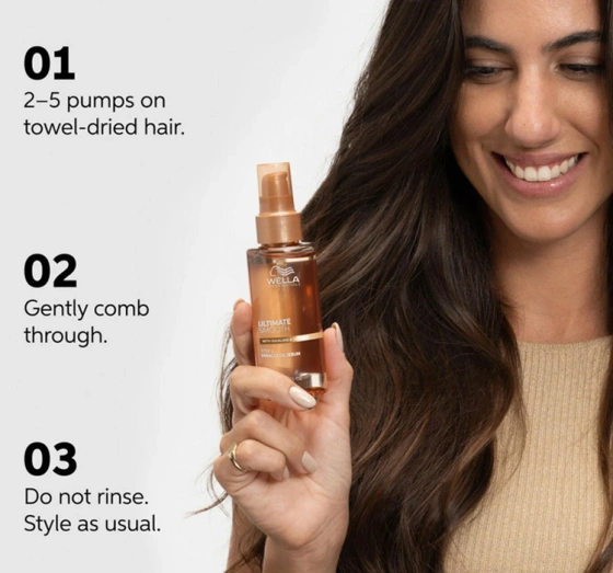 Wella Professionals Ultimate Smooth Miracle Oil сироватка для сухого та пухнастого волосся 30 мл