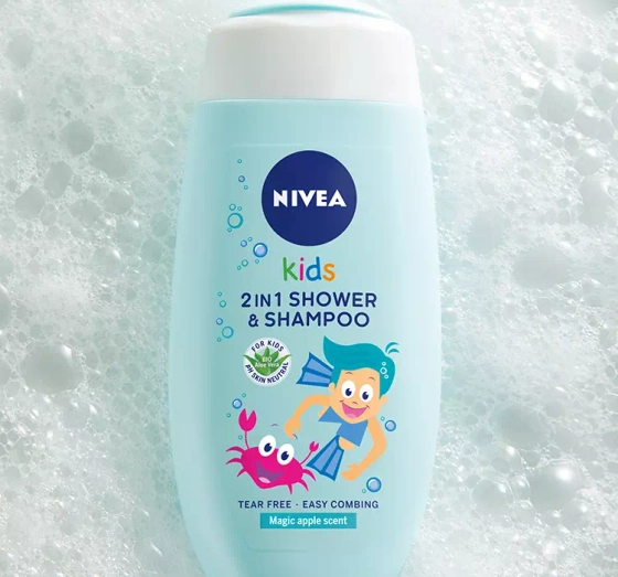 NIVEA KIDS 2 IN 1 SHOWER & SZAMPOO ГЕЛЬ ДЛЯ МИТТЯ ТІЛА І ВОЛОССЯ MAGIC APPLE SCENT 500МЛ
