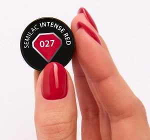 SEMILAC ГІБРИДНИЙ ЛАК УФ HYBRID INTENSE RED 027