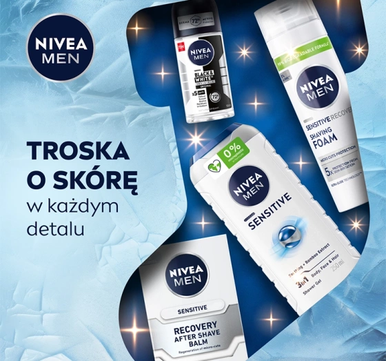 NIVEA MEN Gentle Touch набір косметики для чоловіків: гель для душу + піна для гоління + бальзам після гоління + антиперспірант